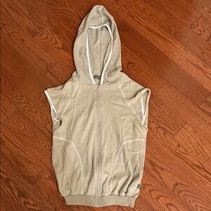 James Perse Olive Green Sleeveless Hoodie